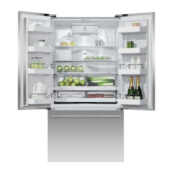 Freestanding French Door Refrigerator Freezer, 90cm, 614L, Ice & Water RF610ADUSX