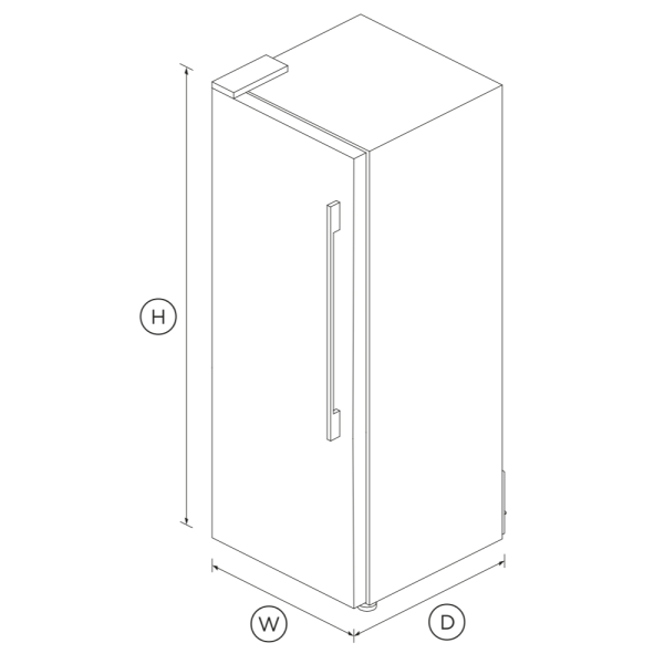 Freestanding Freezer, 63.5cm, 389L E388LXFD