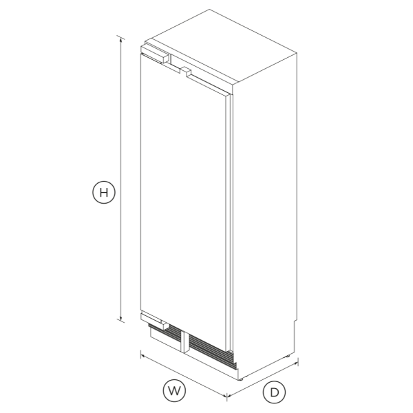 Integrated Column Freezer, 76cm, Ice RS7621FJK