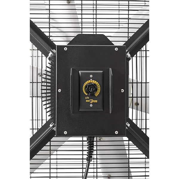 Black Jack, 6' Indoor/Outdoor Mobile Fan with Wheels, Onboard Variable Speed Control, OSHA Compliant Steel Cage, IPX5 Rated, Pre-Assembled, Black