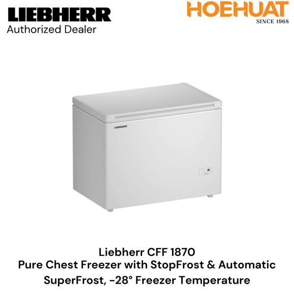 Liebherr Pure Chest Freezer with StopFrost & Automatic SuperFrost CFF1870