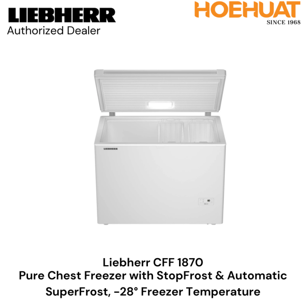 Liebherr Pure Chest Freezer with StopFrost & Automatic SuperFrost CFF1870