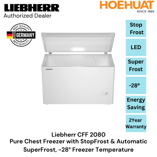 Liebherr Pure Chest Freezer with StopFrost & Automatic SuperFrost CFF2080