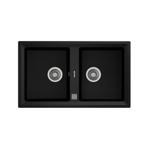 Teka Inset Tegranite sink with two bowls, Stone 90 B-TG 2B