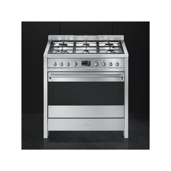 Smeg 90CM Stainless Steel Cooker with Gas Hob A1-9