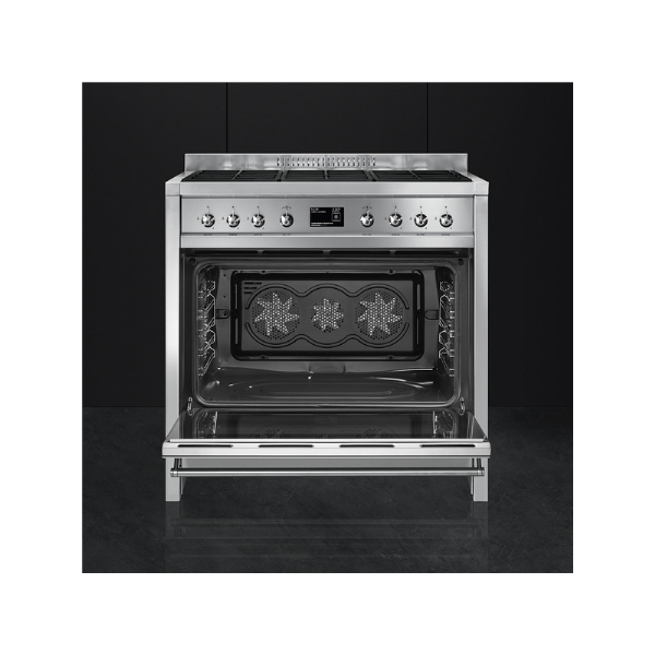 Smeg 90CM Stainless Steel Cooker with Gas Hob A1-9