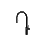 Teka Single lever kitchen tap with hidden pull-out and oval body – Black/Chrome OVAL 9382